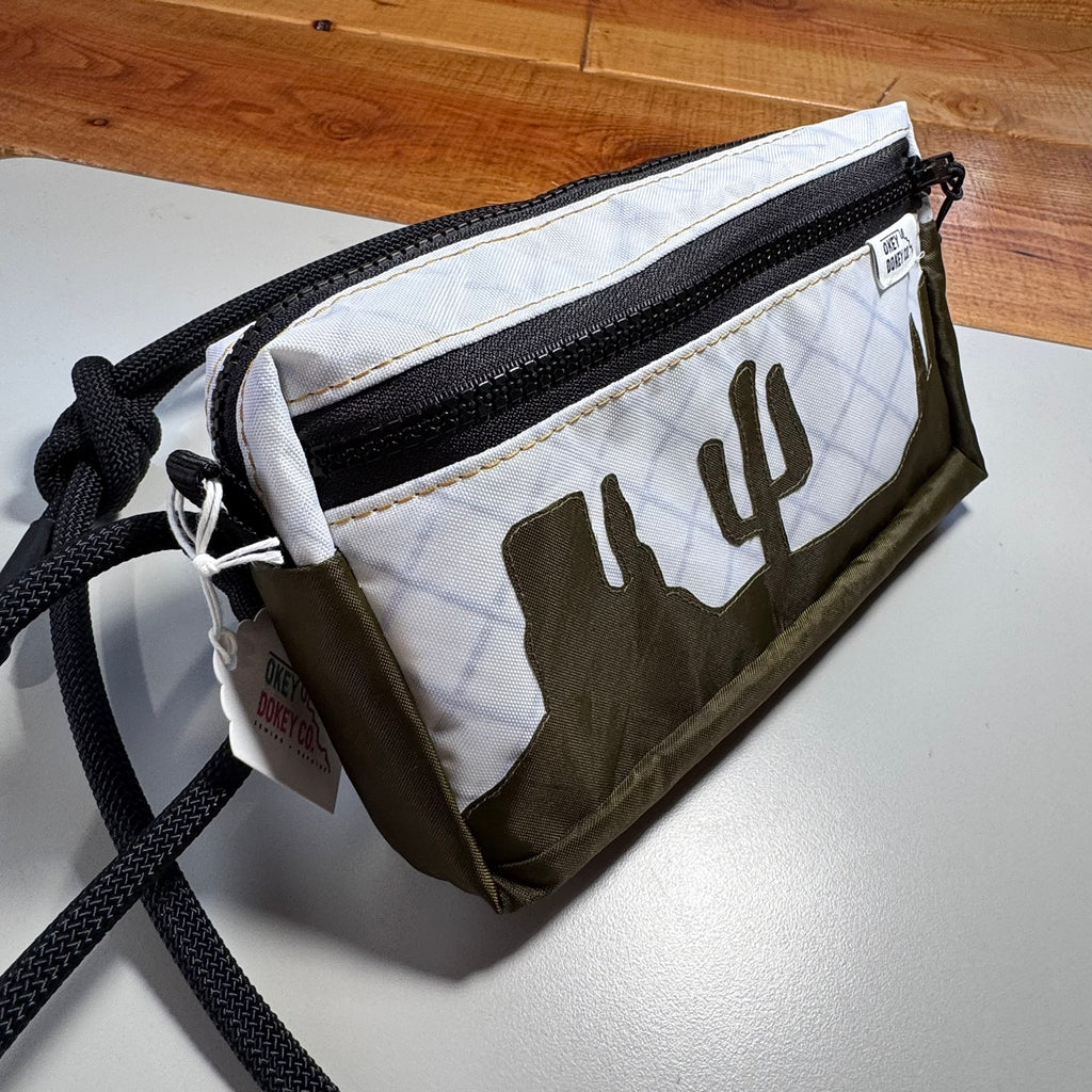 shoulder bag - white/green